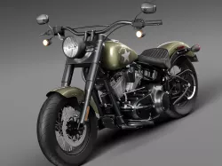 Harley Davidson Softail Slim S Army Design 2016 3D model