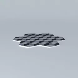 HEXAGON Tiles Cement tiles Marsh 3D model