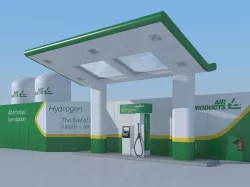 Hydrogen gas station 3D model