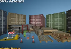 Industrial Package - HQ Low-poly  3D model
