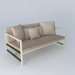 ITHACA bench Maisons du monde 3D model