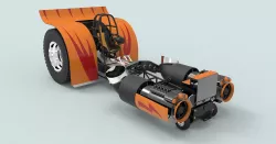 Jet pulling tractor 3D model