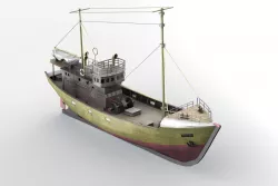 Kuter B-25 Polish fishing boat B-25 class Low-poly  3D model