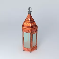 lantern orange CARAVAN houses the world 3D model