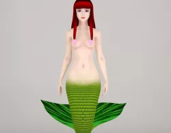 Little mermaid pose 02 3D model