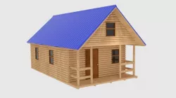 Log Cabin 3D model