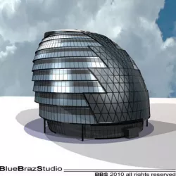london city hall 3D model