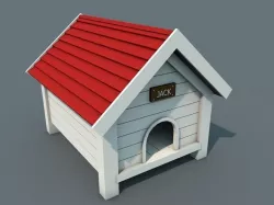 Low Poly Doghouse Low-poly  3D model