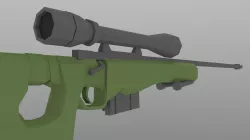 Low Poly L96A1 Bolt Action Sniper Low-poly  3D model