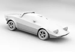 Low poly Lancia Stratos  Low-poly  3D model