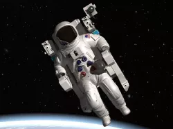 NASA Astronaut with MMU backpack rigged for Maya 3D model