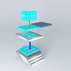 Network Diagram for Small Hosting Setup and Cloud Computing 3D model