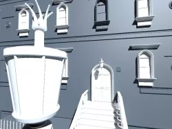 New York City Fancy Building Facade - NO Textures 3D model