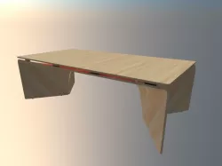 office desk Low-poly  3D model