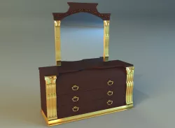 Old chest of drawers 3D model
