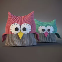 Owl pillows 3D model