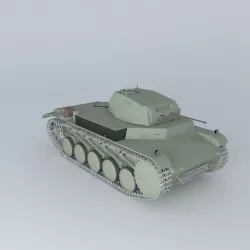 Panzer II -. Panzer II Ausf C (German tank) 3D model
