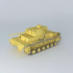 Panzer III -. Panzerkampfwagen III Ausf M (German tank) 3D model