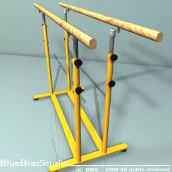 parallel bars 01 3D model
