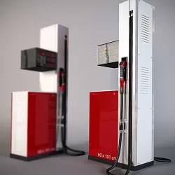 Petrol pump 02 3D model