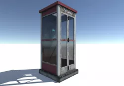 Phone Booth Low-poly  3D model