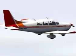 Piper Cherokee Light Aircraft Low-poly  3D model