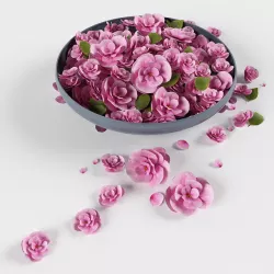 Platter flowers 3D model