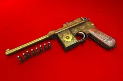 polygon model of the gun along with textures and vray mtl Low-poly  3D model