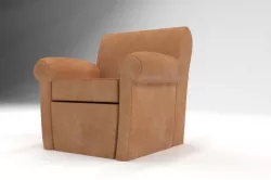 POTTERY BARN MANHATTAN LEATHER CLUB CHAIR 3D model