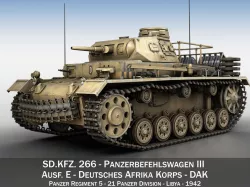 PzBefWg III - Ausf E - DAK  3D model