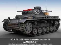 PzBefWg III - Ausf F - 7 PzDiv 3D model