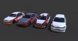 Racing cars 3D model