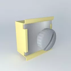 Rack Mount Anchor Screw, nut and retainer 3D model
