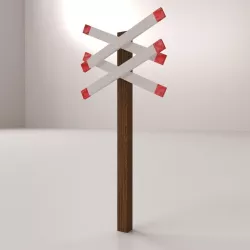 Railroad Crossing 3D model
