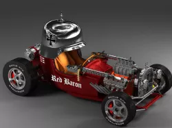 Red Baron Hot Rod 3D model