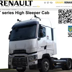 Renult truck T High Sleeper Cab Low-poly  3D model