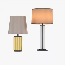 Restoration Hardware FRENCH COLUMN GLASS TABLE LAMP 3D model