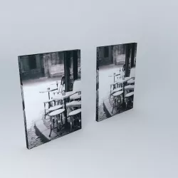 RETRO Canvas Houses of the world 3D model