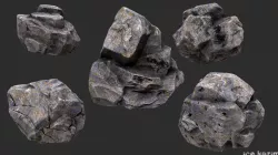Rocks Low-poly  3D model
