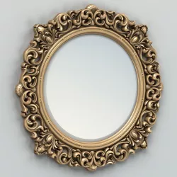 Round mirror frame 001 3D model