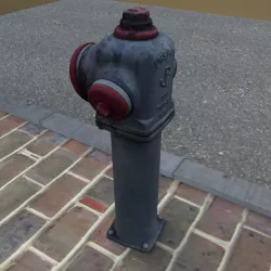 Scanned Fire Hydrant Low-poly  3D model