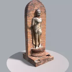 Scanned white Buddha 3D model