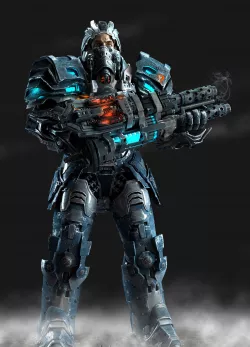 Scifi soldier 3D model
