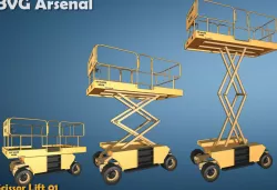 Scissor Lift - HQ Low-poly  3D model