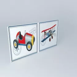 Set of 2 cloths Toys houses the world 3D model