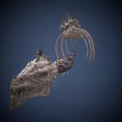 Skeleton dragon Low-poly  3D model