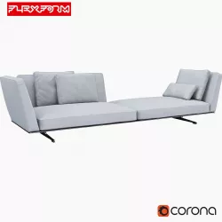 Sofa Flexform Evergreen 3D model