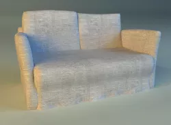 Sofa  white cloth 3D model