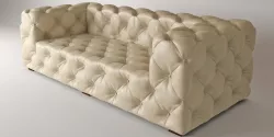SOHO TUFTED LEATHER SOFA 3D model