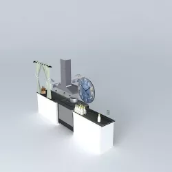 Spices counter the kitchen houses the world 3D model